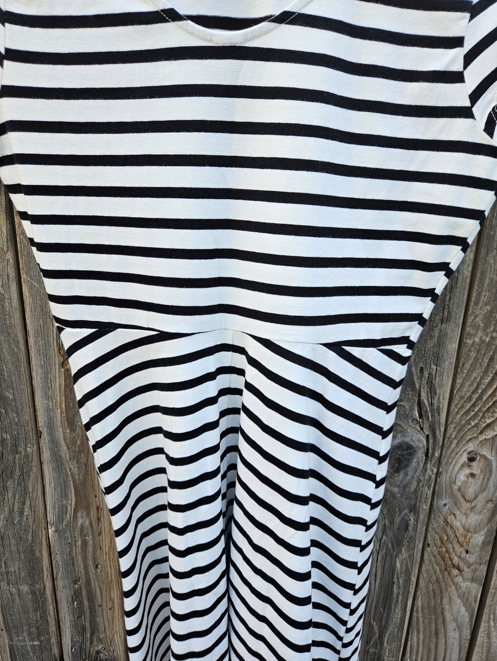 Old Navy Classic Black and White Striped Casual Dress Women's Size M - Picture 14 of 16